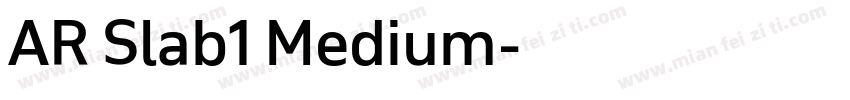 AR Slab1 Medium字体转换
